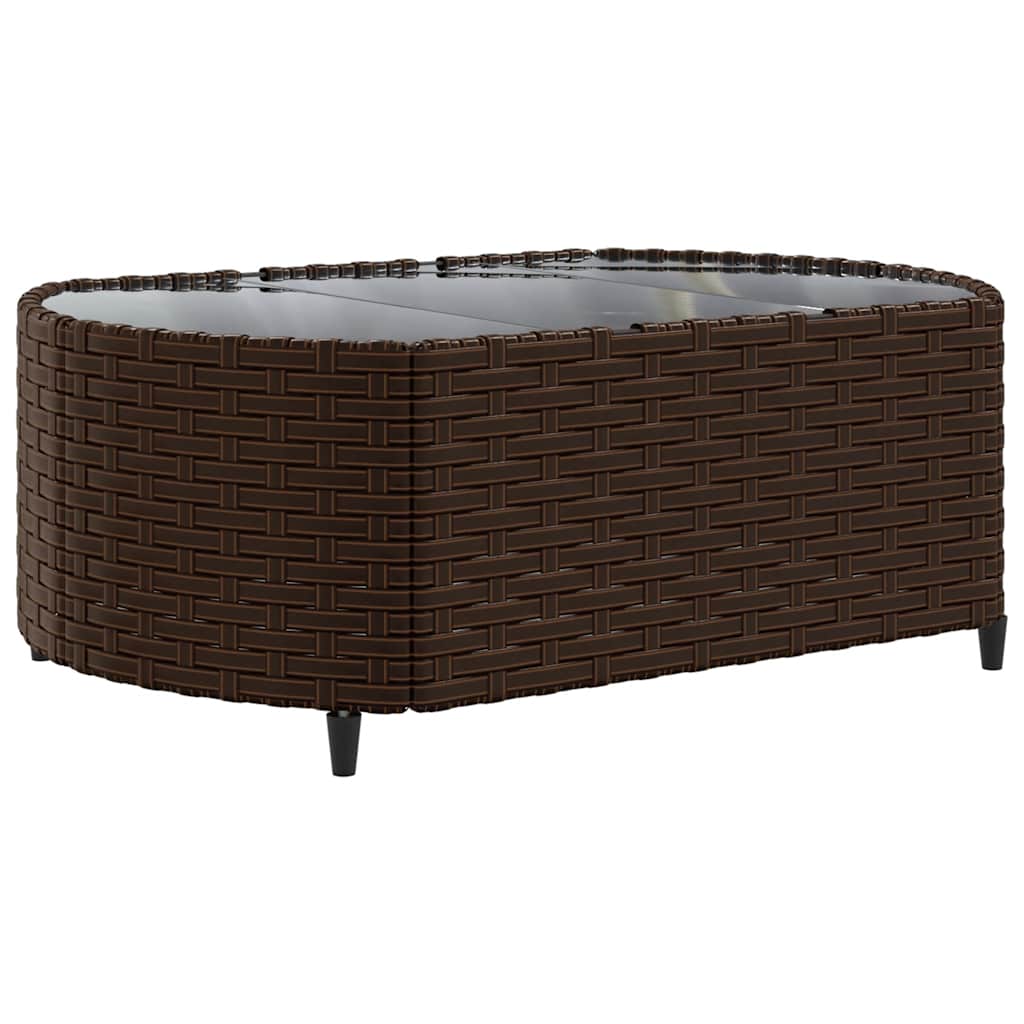 7-Tlg. Garten-Sofagarnitur Mit Kissen Braun Poly Rattan