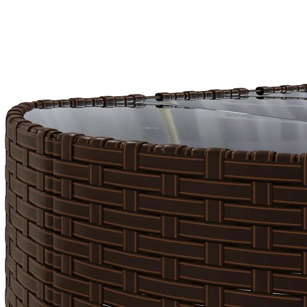 7-Tlg. Garten-Sofagarnitur Mit Kissen Braun Poly Rattan