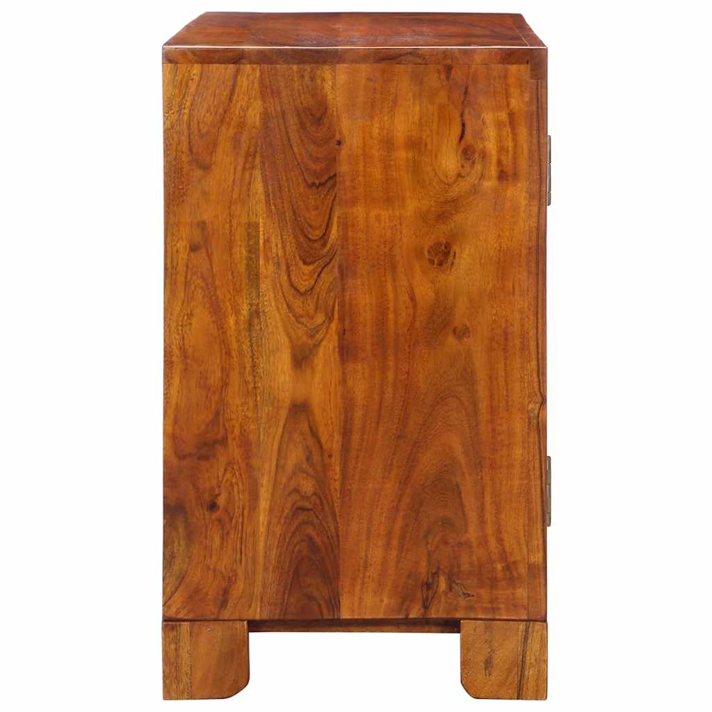 Sideboard Mehrfarbig 90X35X60 Cm Massivholz Akazie