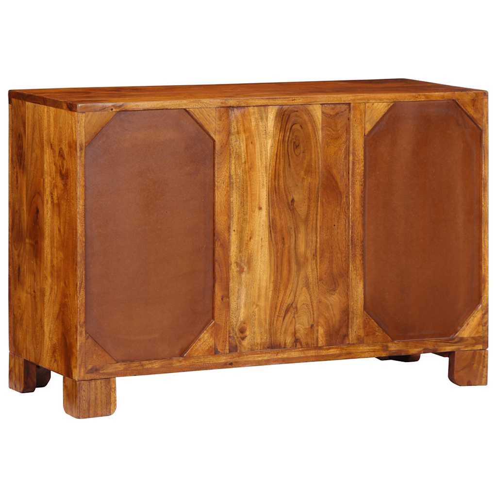 Sideboard Mehrfarbig 90X35X60 Cm Massivholz Akazie