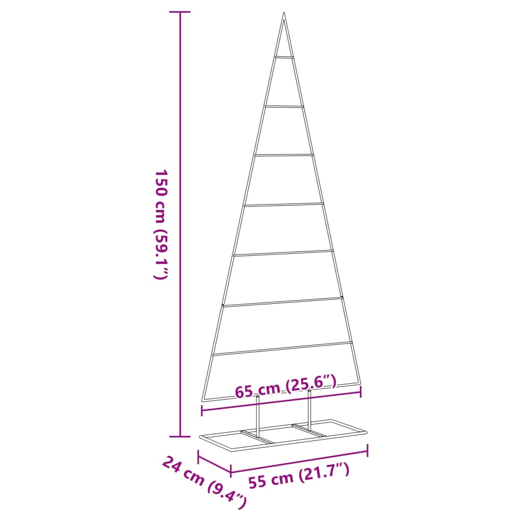 Metall-Weihnachtsbaum Für Dekorationen Schwarz