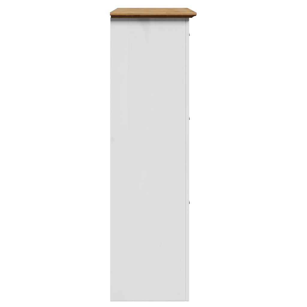 Schuhregal Bodo 80X35X118 Cm Weiß Und Braun