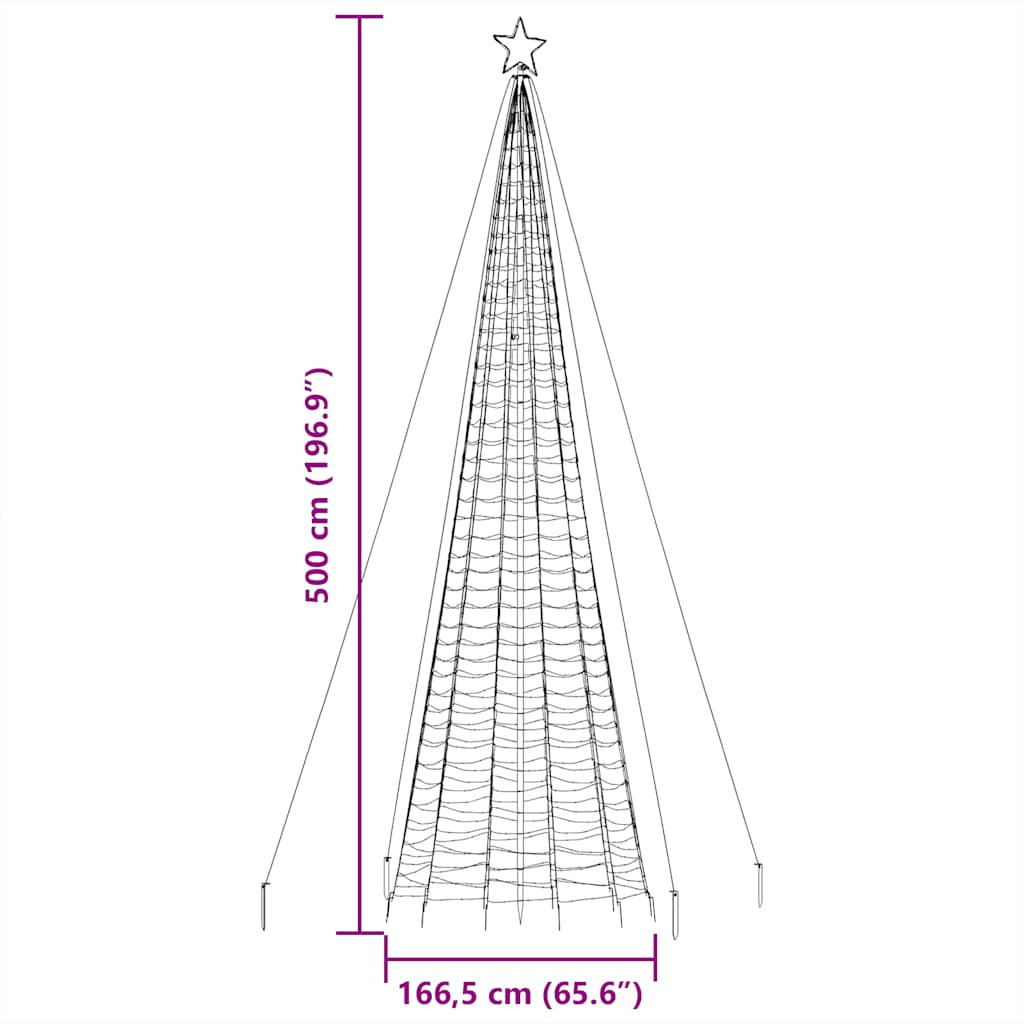 Led Weihnachtsbaum Mit Erdspießen 1534 Leds Warmweiß