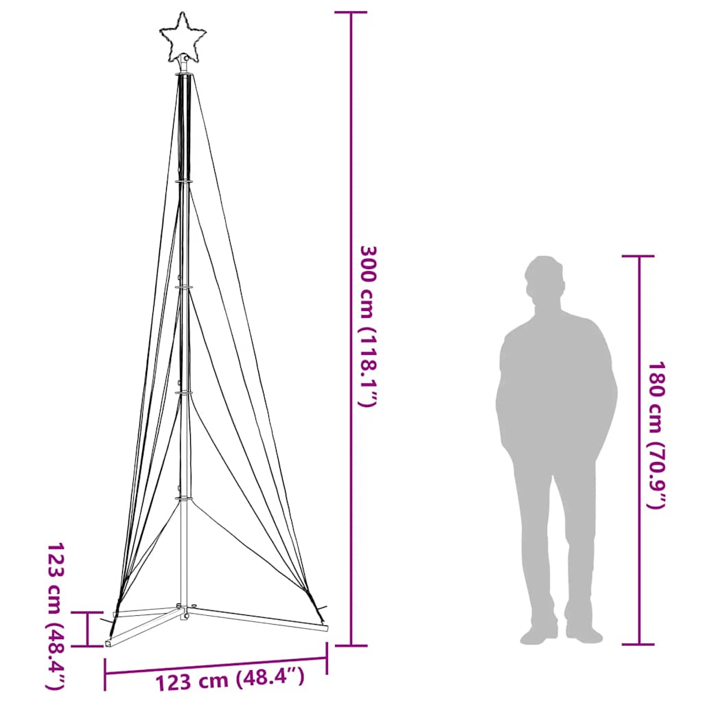 Led Weihnachtsbaum 525 Leds 302 Cm Kaltweiß
