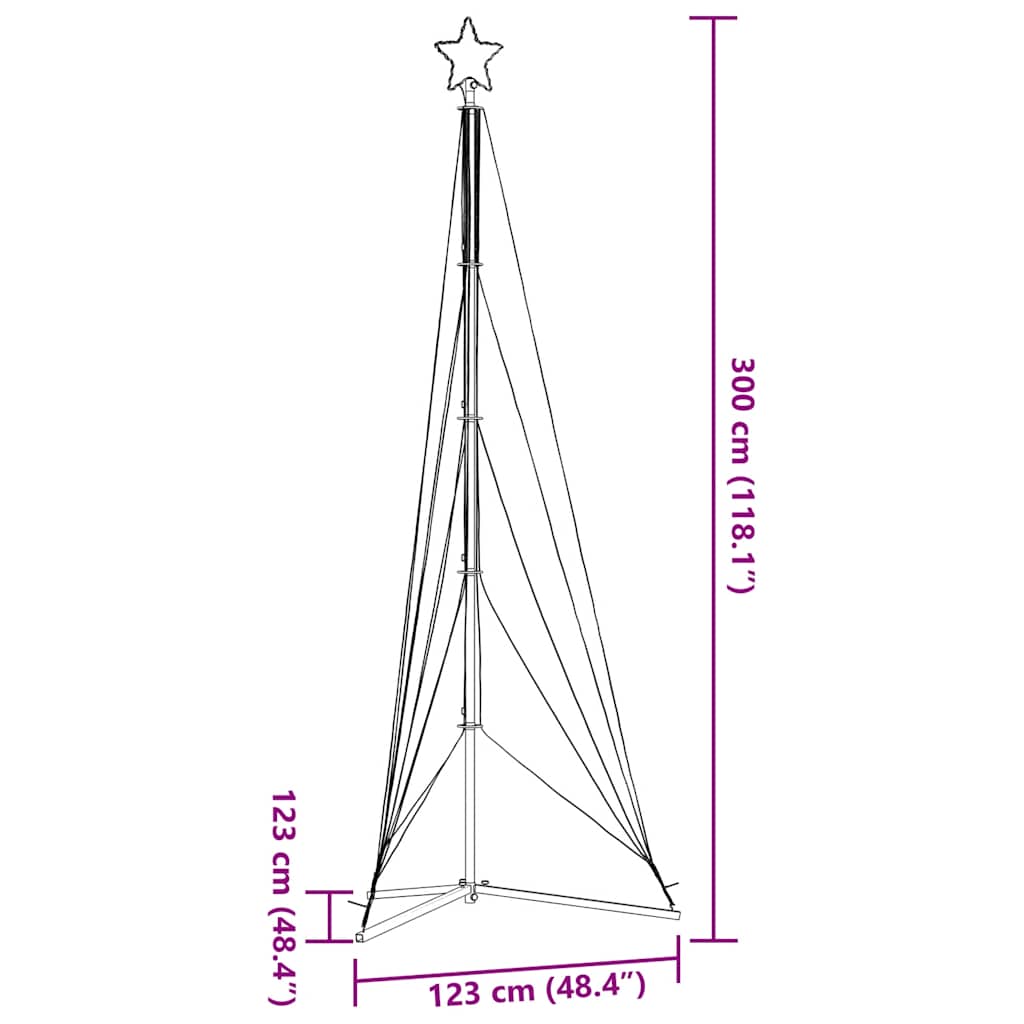 Led Weihnachtsbaum 525 Leds 302 Cm Kaltweiß