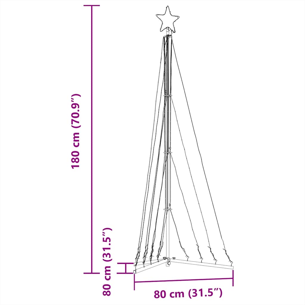 Led Weihnachtsbaum 339 Leds 187 Cm Warmweiß