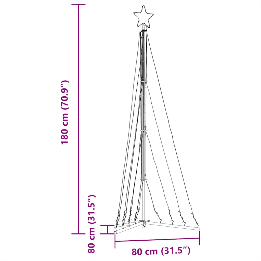 Led Weihnachtsbaum 339 Leds 187 Cm Mehrfarbig