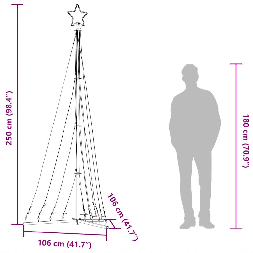 Led Weihnachtsbaum 447 Leds Kaltweiß