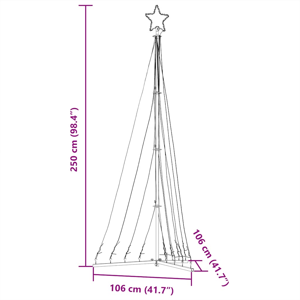 Led Weihnachtsbaum 447 Leds Kaltweiß
