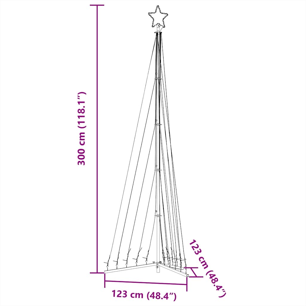 Led Weihnachtsbaum 495 Leds 300,5 Cm Blau
