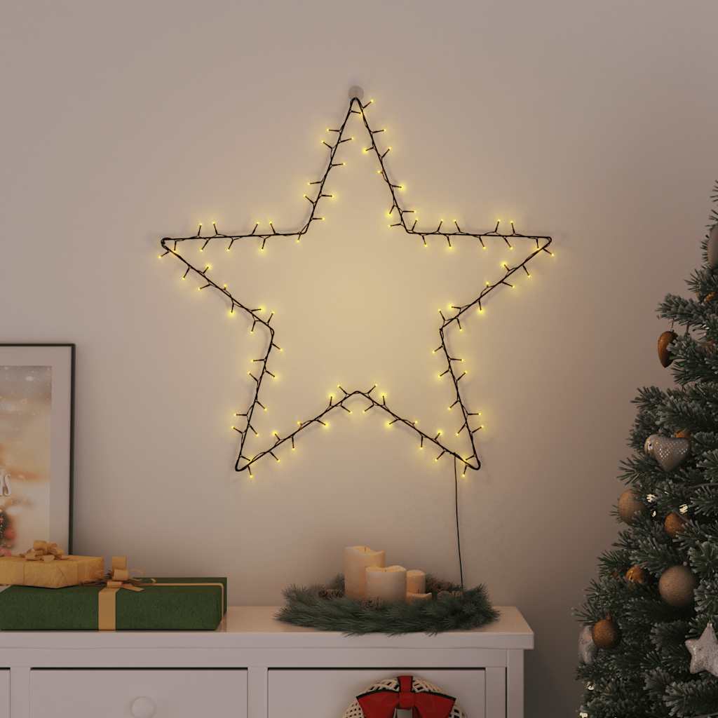 Weihnachtsbeleuchtung Stern-Silhouette 80 Leds Warmweiß