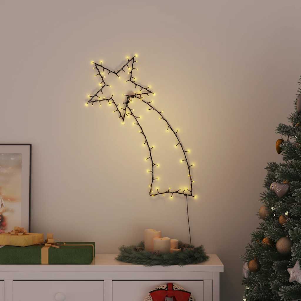 Weihnachtsbeleuchtung Sternschnuppen-Silhouette 80 Leds
