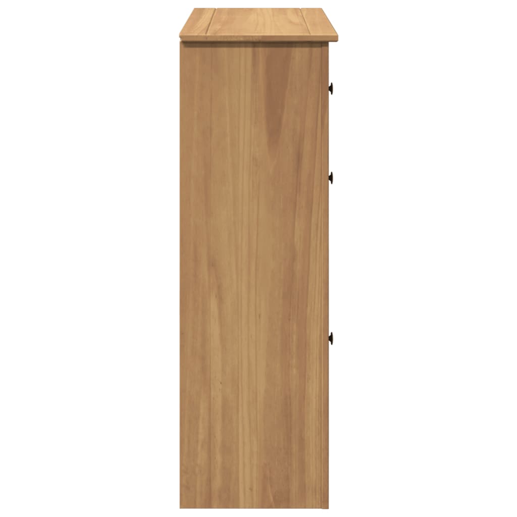 Schuhschrank Panama 80X35X105 Cm Massivholz Kiefer Betongrau