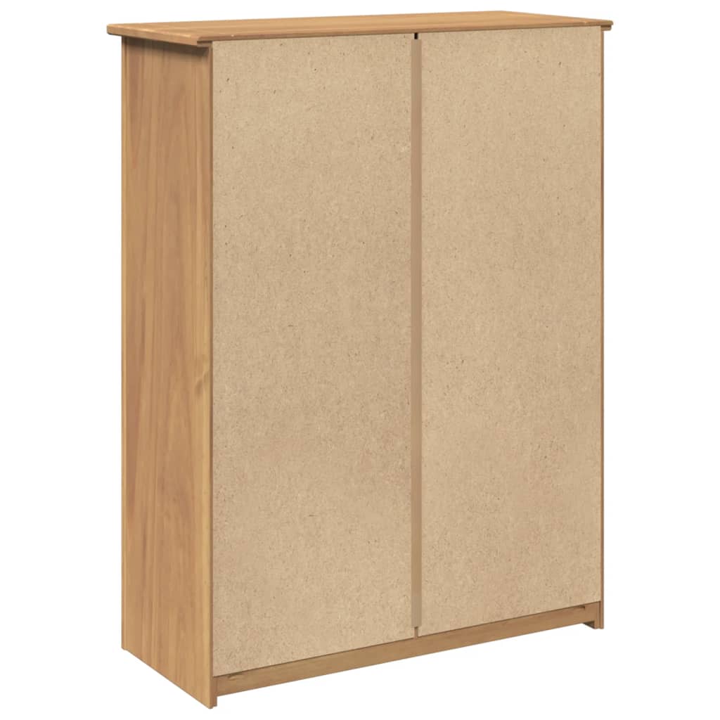 Schuhschrank Panama 80X35X105 Cm Massivholz Kiefer Betongrau