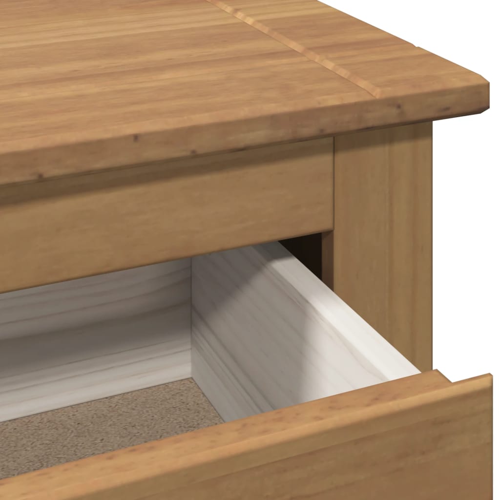 Schuhschrank Panama 80X35X105 Cm Massivholz Kiefer Betongrau