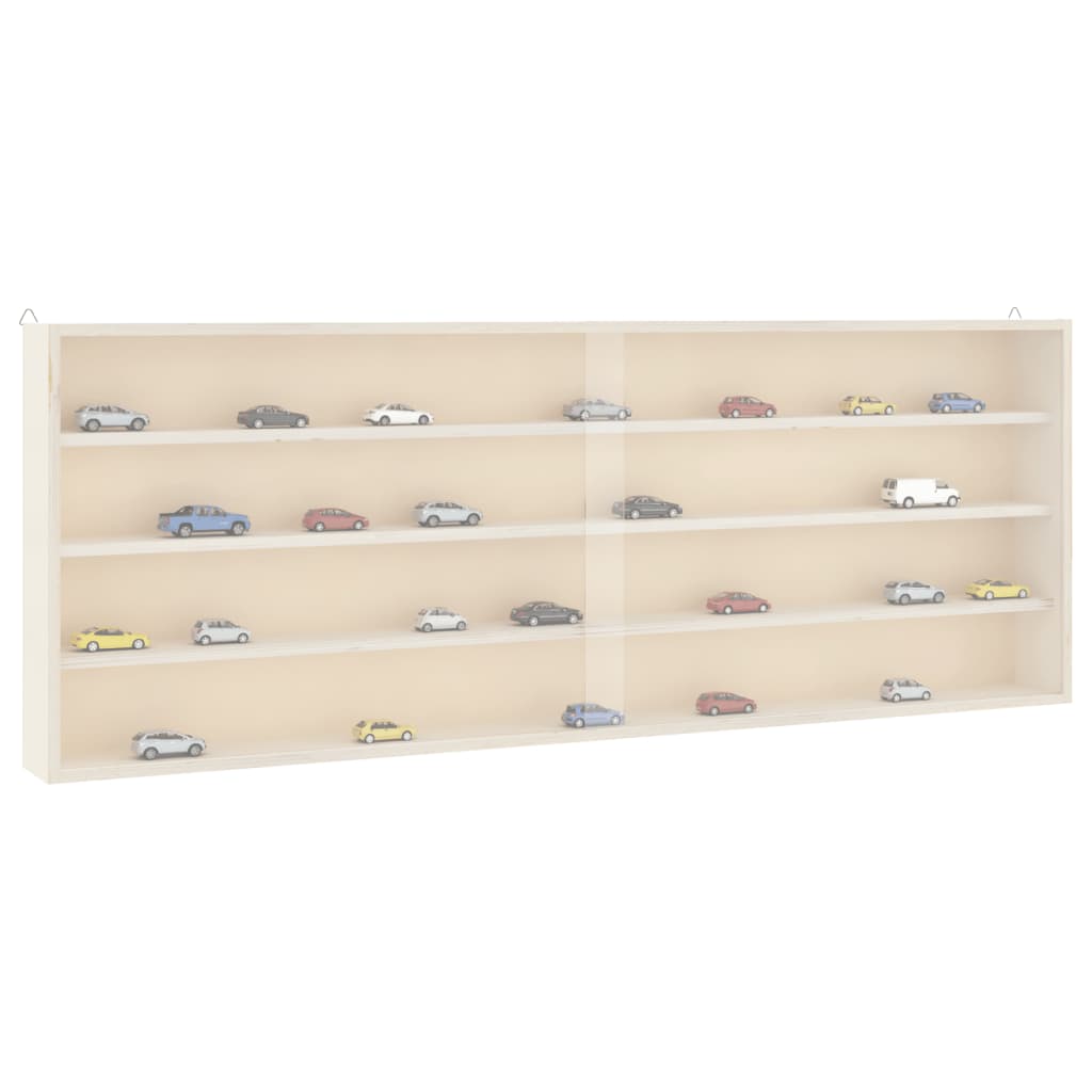 Wanddisplay-Case Mit Regal Beige Sperrholz