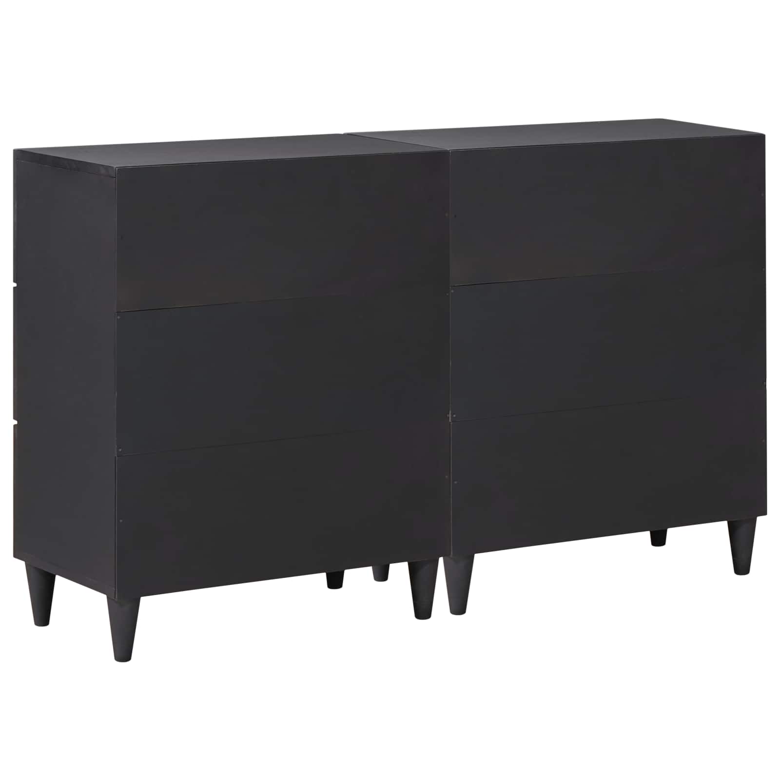 Stauraumschränke 2 Stk. 120 X 33 X 75 Cm Massivholz Mango