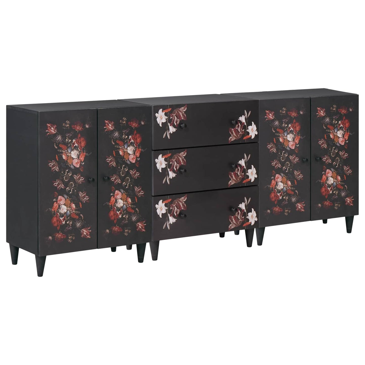Stauraumschränke 3 Stk. 180 X 33 X 75 Cm Massivholz Mango