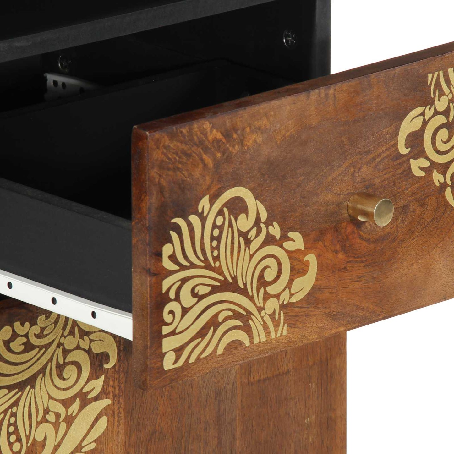 Badezimmerschrank-Set Mit Tür 4 Pcs Honigbraun Massivholz Mango