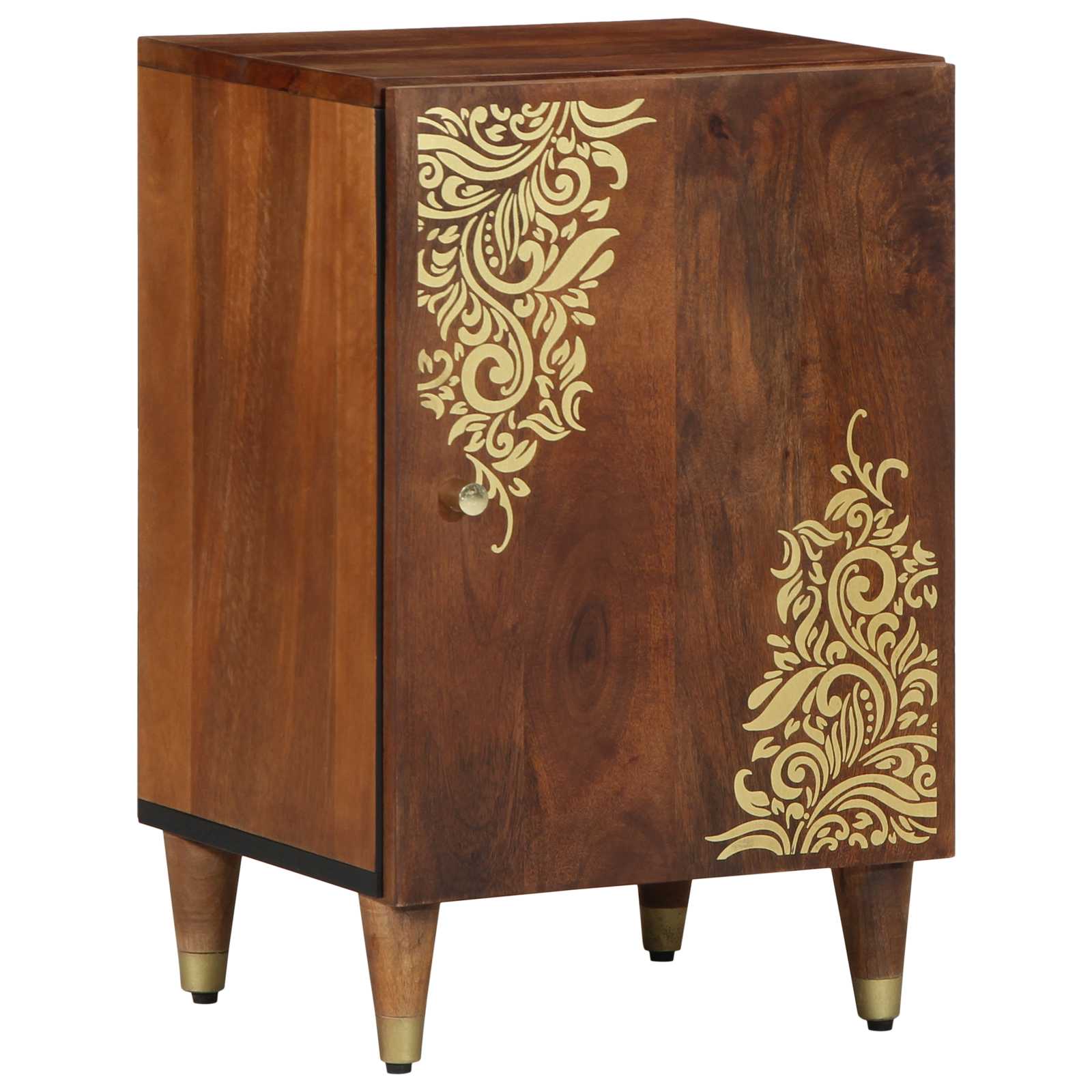 Badezimmerschrank-Set Mit Tür 5 Pcs Honigbraun Massivholz Mango