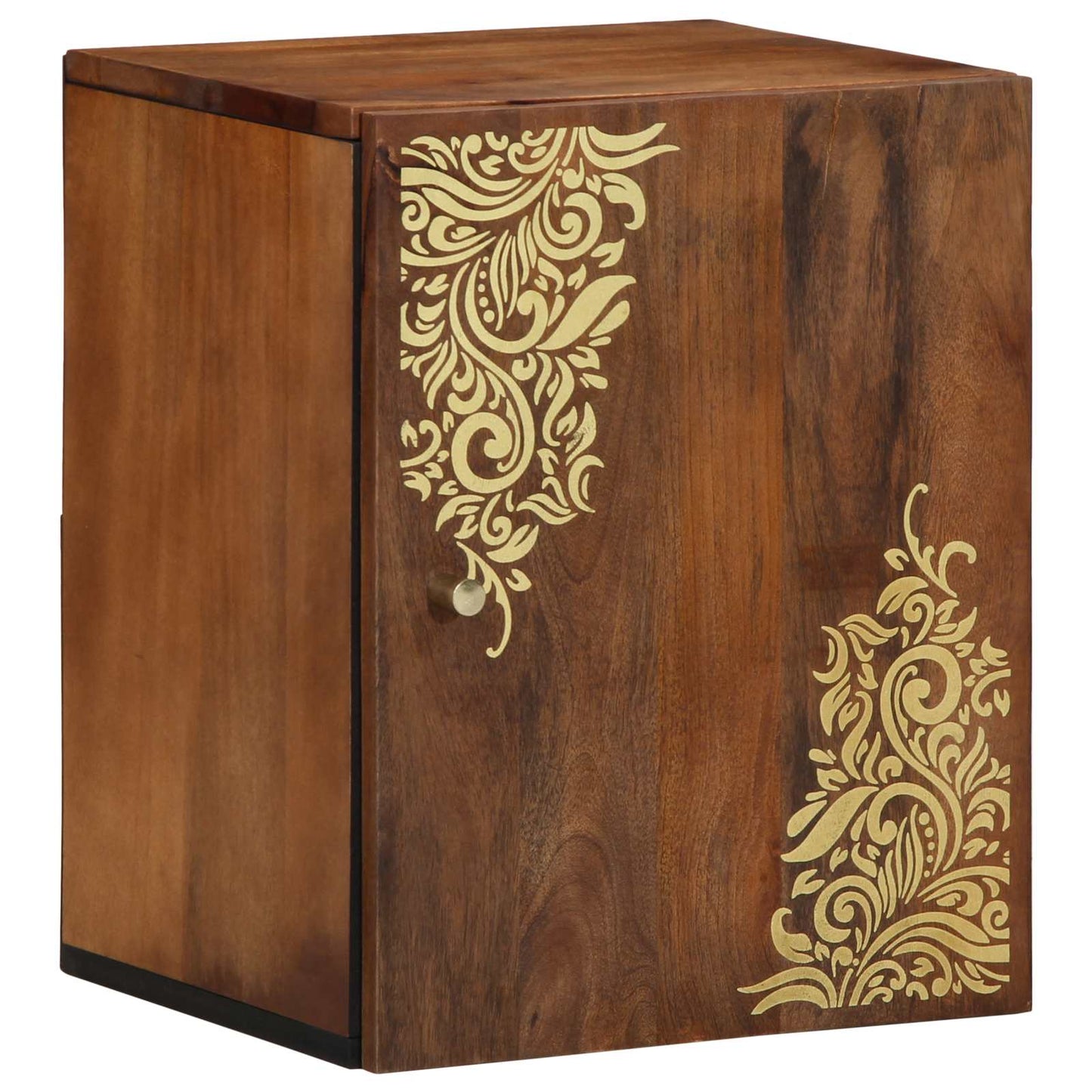 Badezimmerschrank-Set Mit Tür 5 Pcs Honigbraun Massivholz Mango
