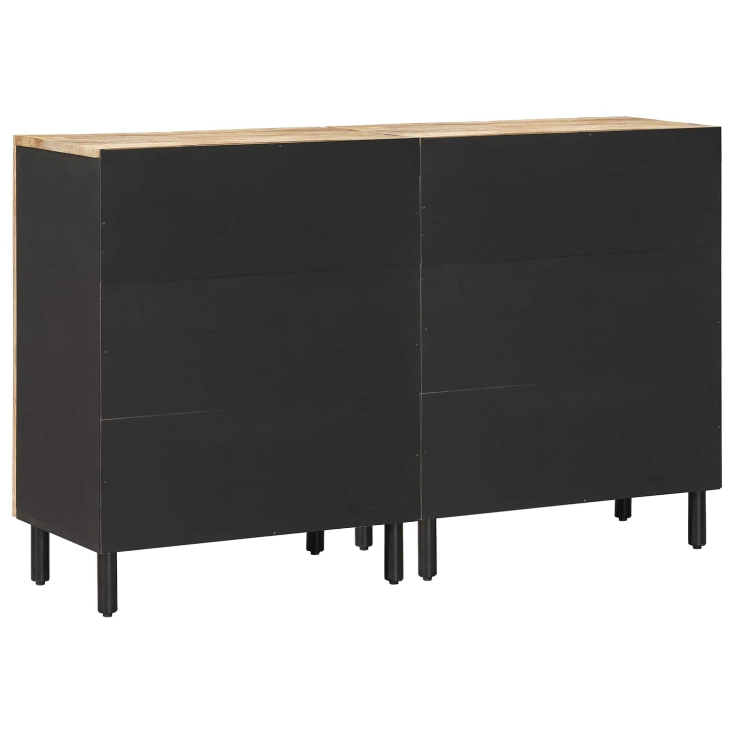 Stauraumschränke 2 Stk. 120 X 33 X 75 Cm Massivholz Mango