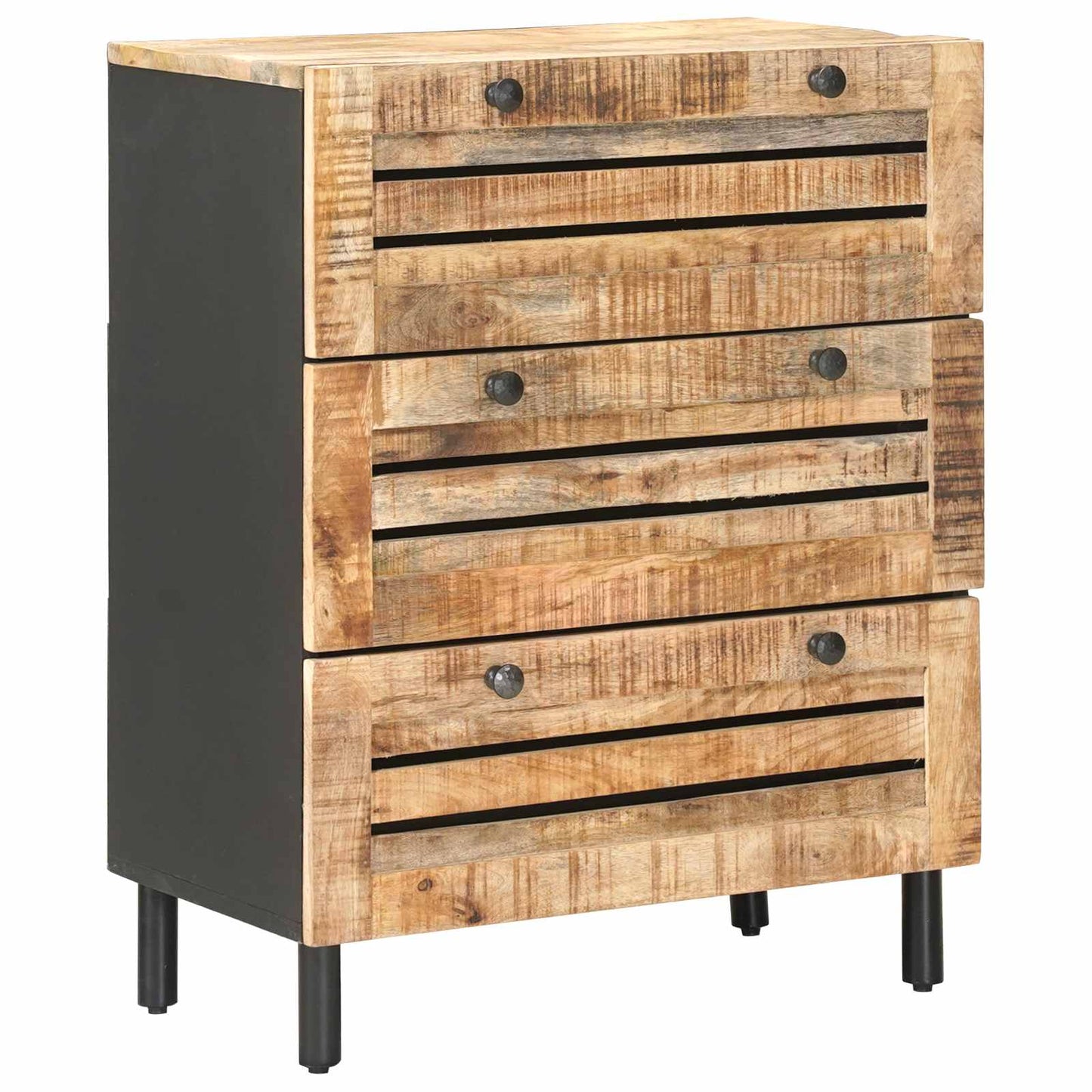 Stauraumschränke 3 Stk. 180 X 33 X 75 Cm Massivholz Mango Natur