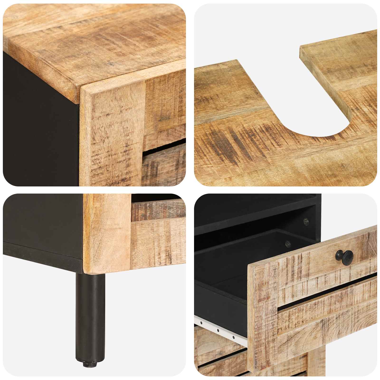 Badezimmerschrank-Set 5 Stk. Natur 38 X 33 X 160 Cm