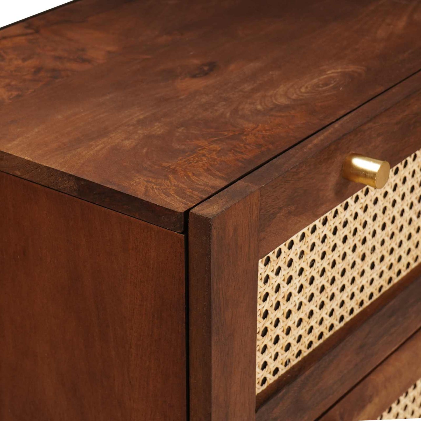 Sideboard Set 2 Pcs Braun 60 X 33,5 X 75 Cm Massivholz Mango