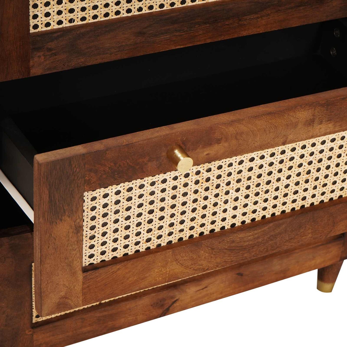 Sideboard Set 2 Pcs Braun 60 X 33,5 X 75 Cm Massivholz Mango