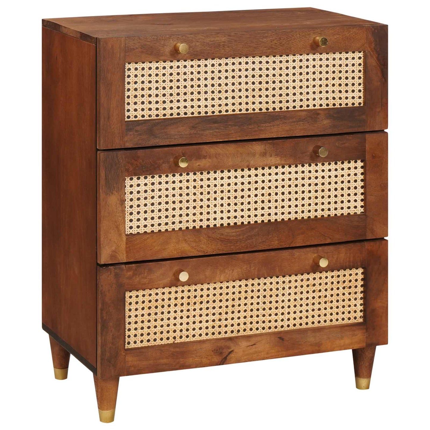 Sideboard Set 2 Pcs Braun 60 X 33,5 X 75 Cm Massivholz Mango