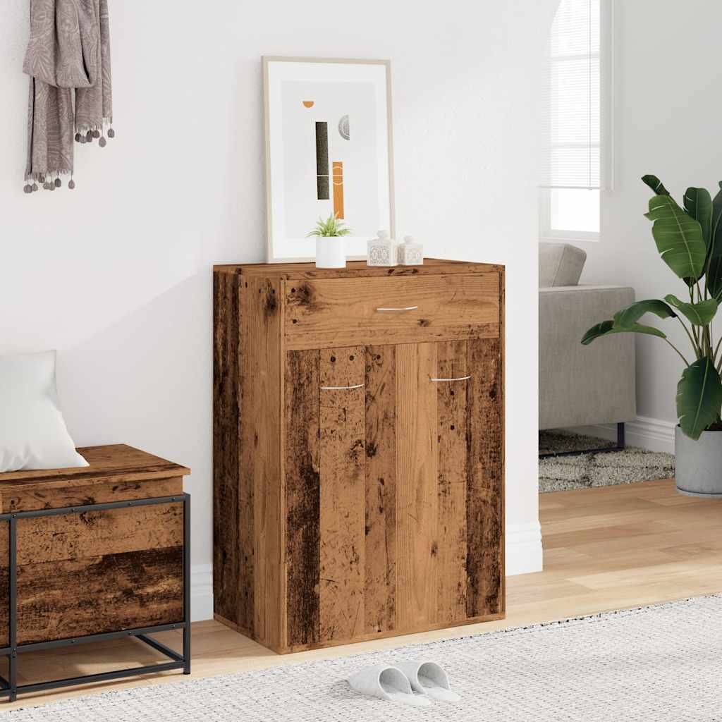 Schuhschrank -Optik 60X35X84 Cm Holzwerkstoff Altholz
