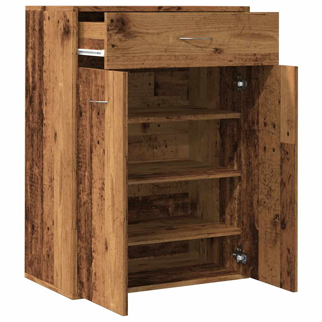 Schuhschrank -Optik 60X35X84 Cm Holzwerkstoff Altholz