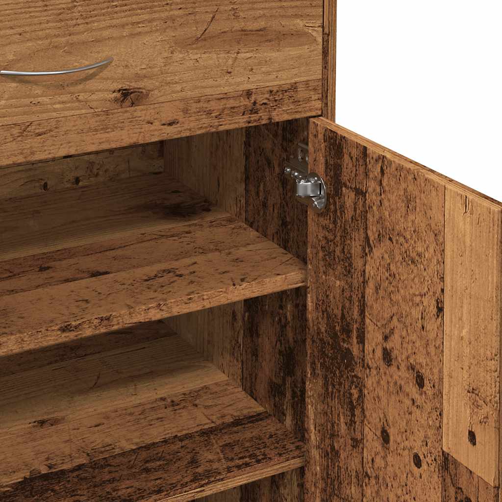 Schuhschrank -Optik 60X35X84 Cm Holzwerkstoff Altholz