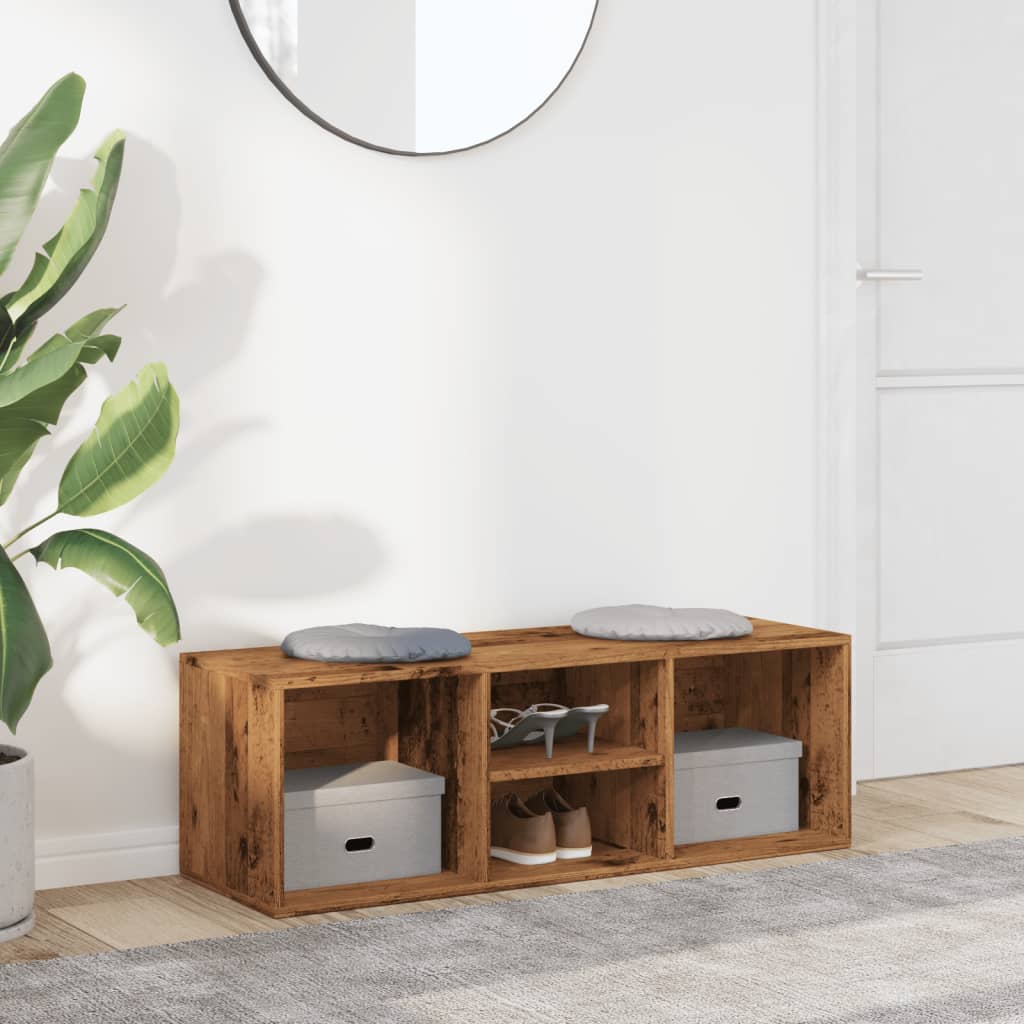 Schuhbank -Optik 105X35X35 Cm Holzwerkstoff Altholz