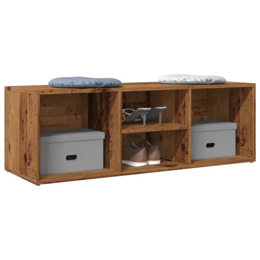 Schuhbank -Optik 105X35X35 Cm Holzwerkstoff Altholz