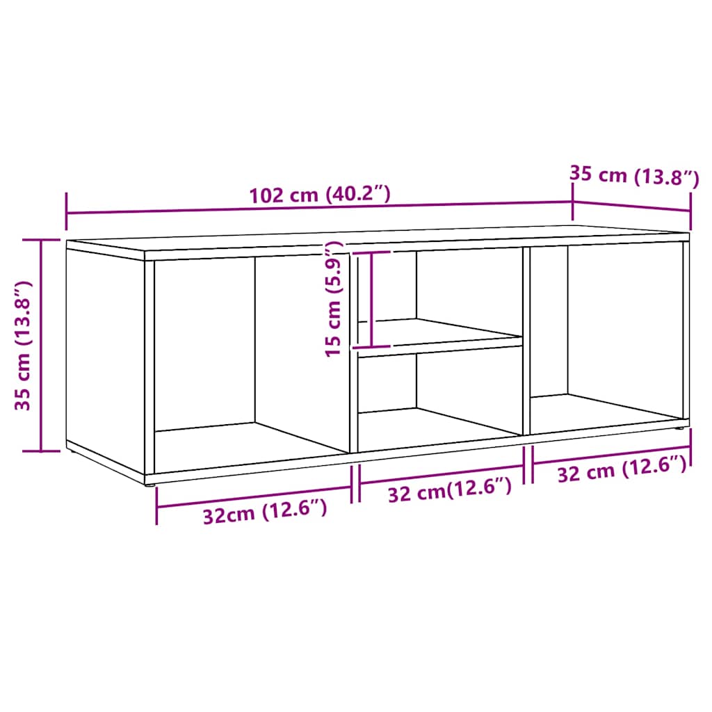 Schuhbank 105X35X35 Cm Holzwerkstoff Artisan-Eiche