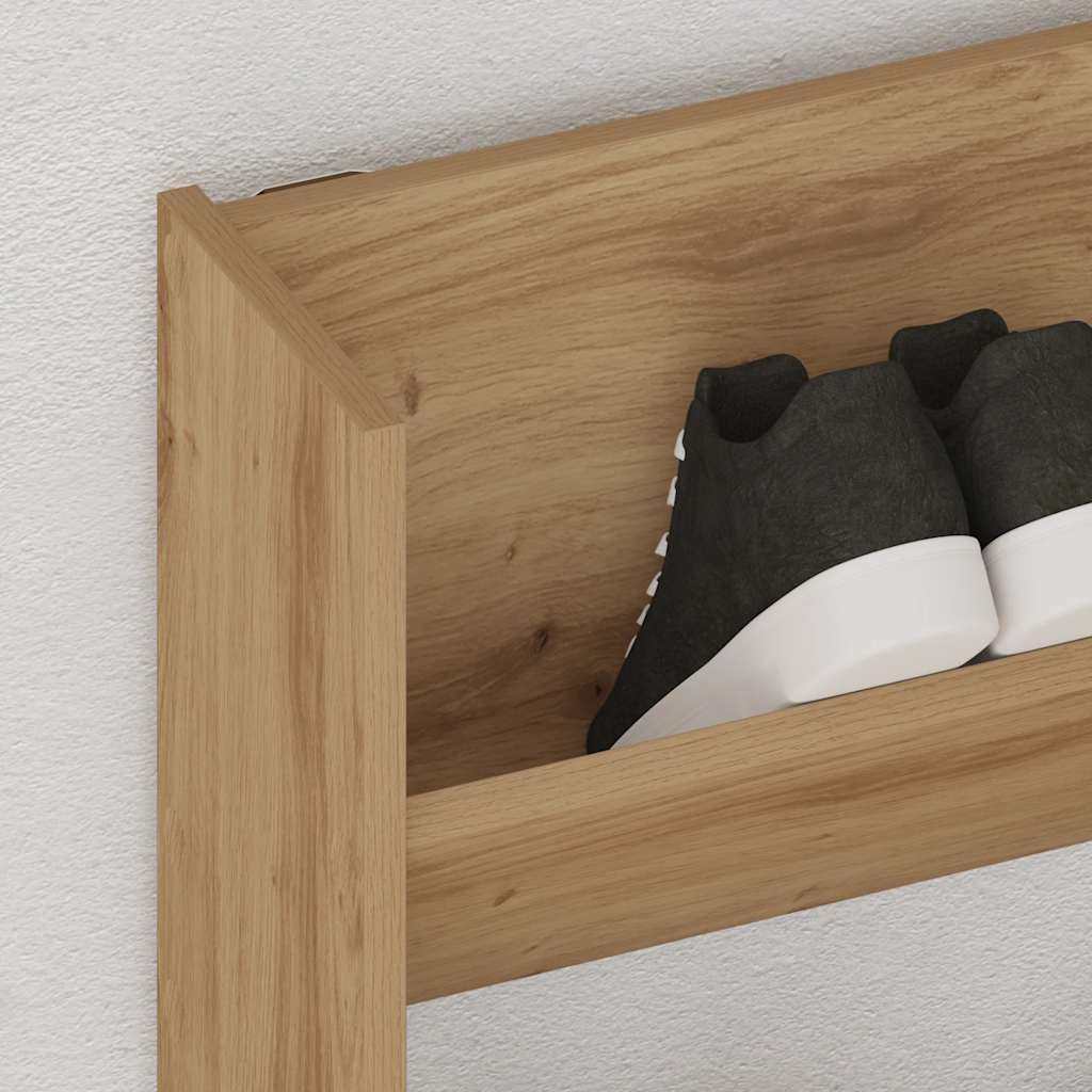 Wand-Schuhregal Holzwerkstoff Artisan-Eiche