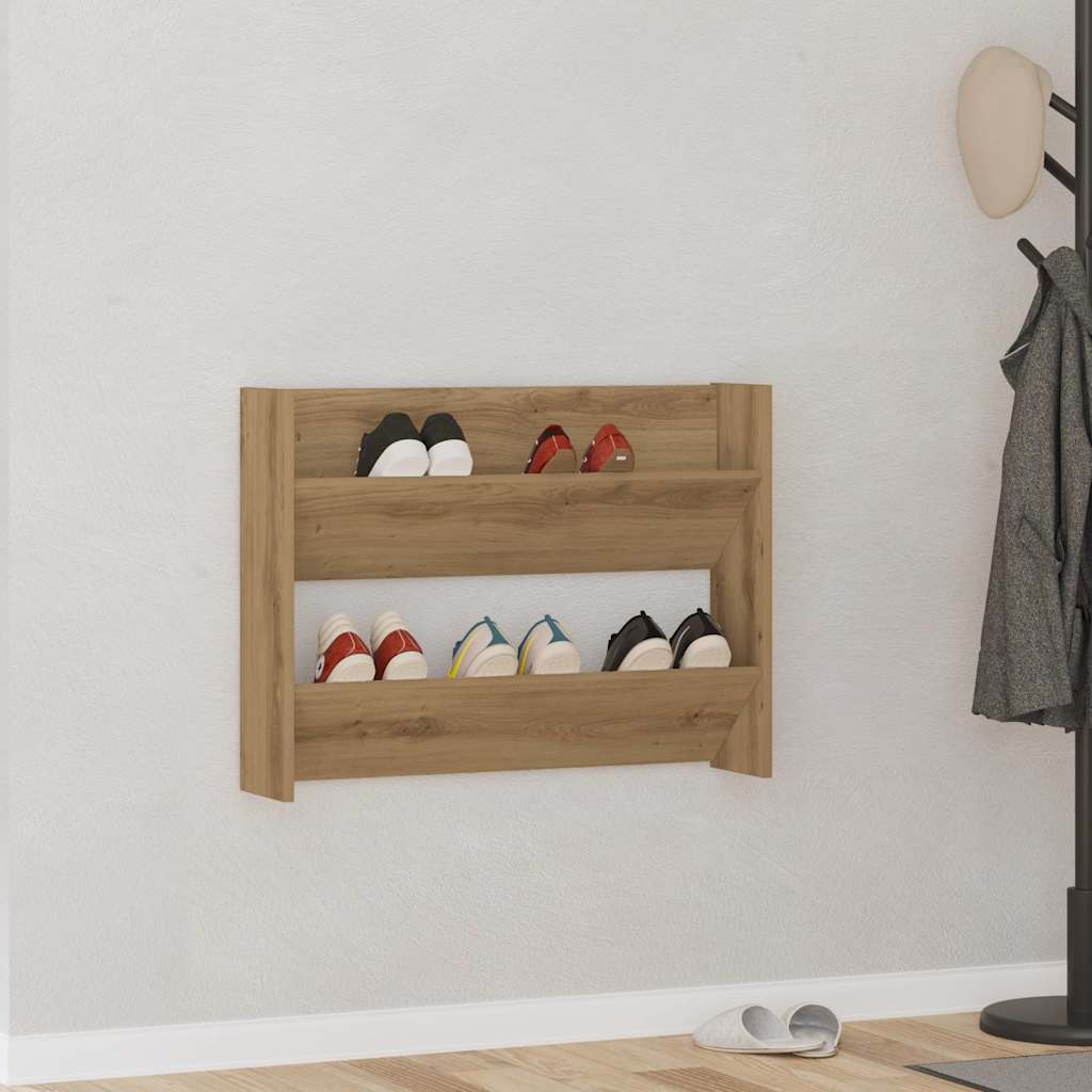 Wand-Schuhregal Holzwerkstoff Artisan-Eiche