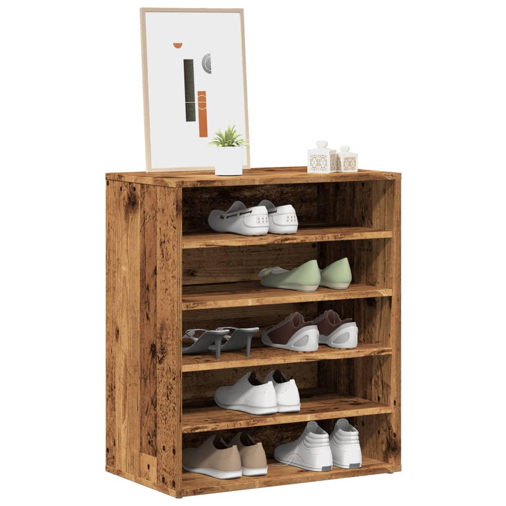 Schuhschrank -Optik Holzwerkstoff Altholz