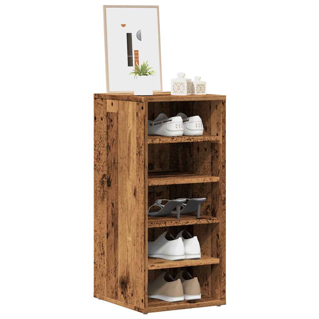 Schuhschrank -Optik Holzwerkstoff Altholz