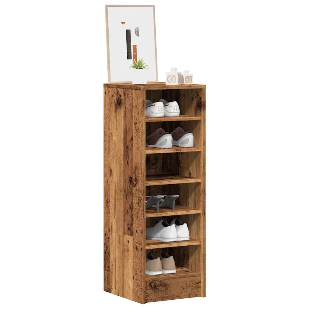 Schuhschrank -Optik Holzwerkstoff Altholz