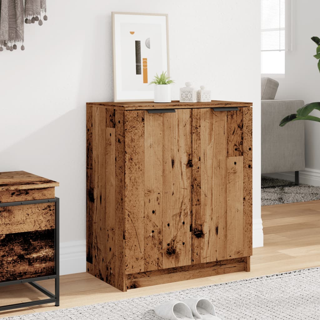 Schuhschrank -Optik 59X35X70 Cm Holzwerkstoff Altholz