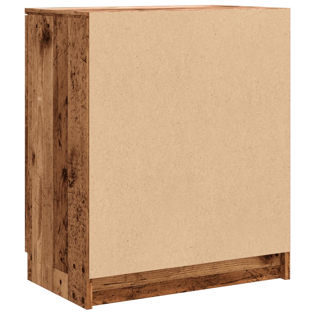 Schuhschrank -Optik 59X35X70 Cm Holzwerkstoff Altholz