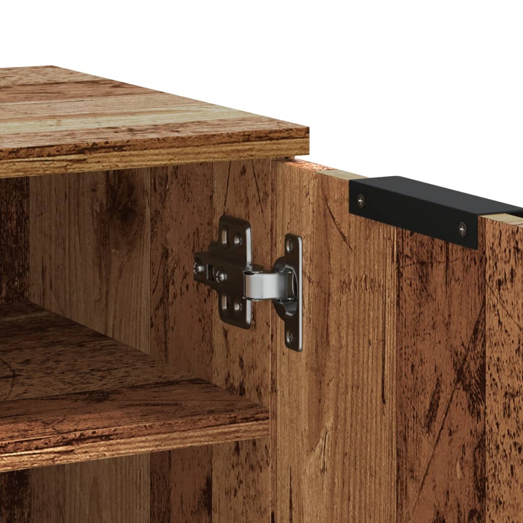 Schuhschrank -Optik 59X35X70 Cm Holzwerkstoff Altholz