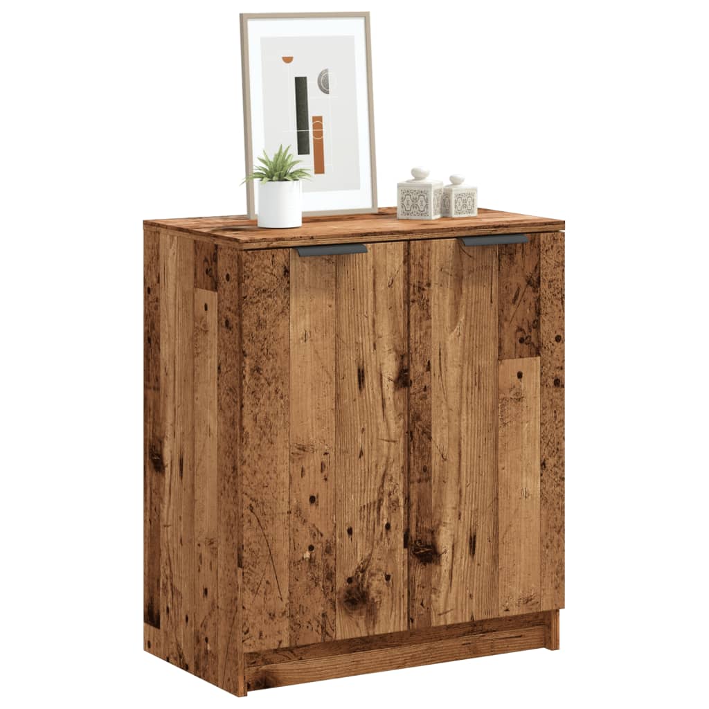 Schuhschrank -Optik 59X35X70 Cm Holzwerkstoff Altholz