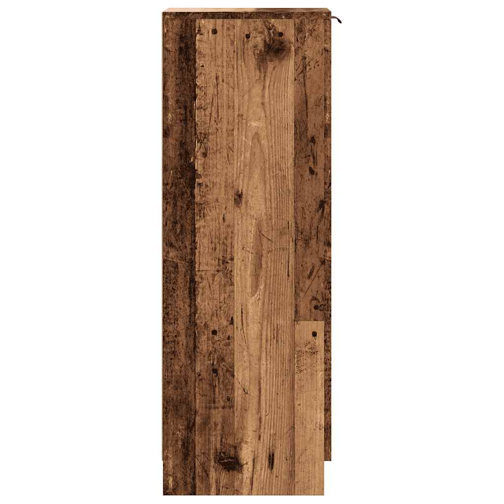 Schuhschrank -Optik 29,5X35X100,5 Cm Holzwerkstoff Altholz