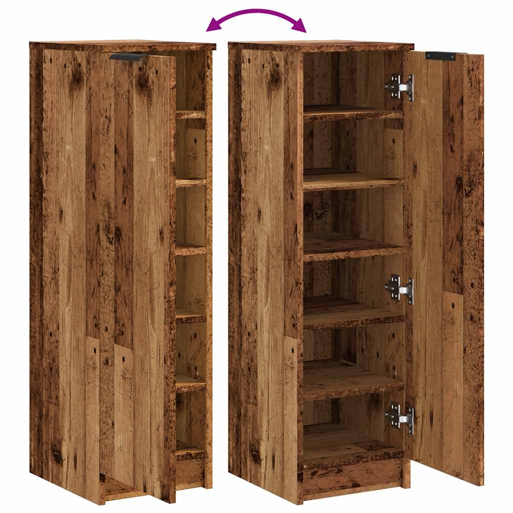 Schuhschrank -Optik 29,5X35X100,5 Cm Holzwerkstoff Altholz