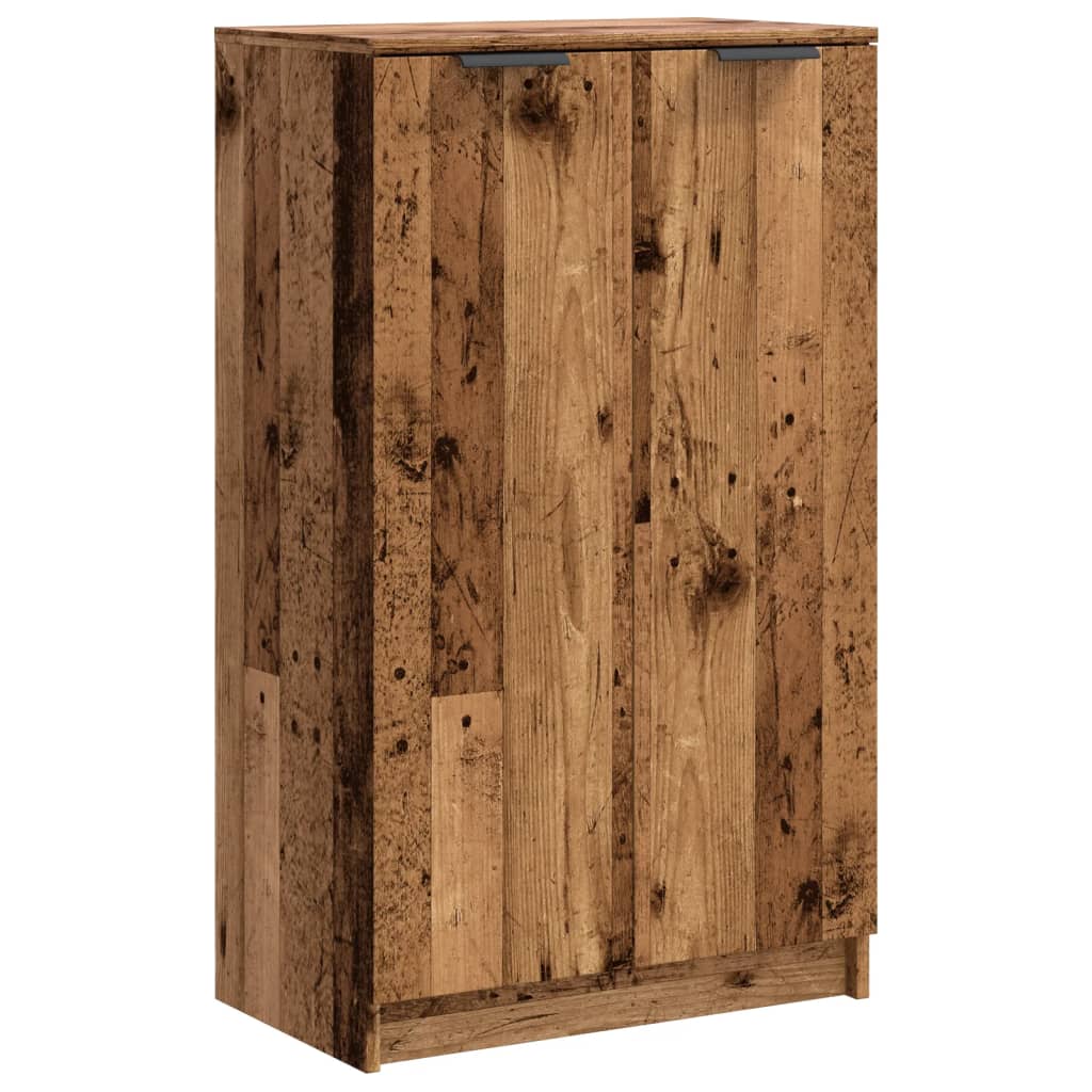 Schuhschrank -Optik 59X35X100,5 Cm Holzwerkstoff Altholz