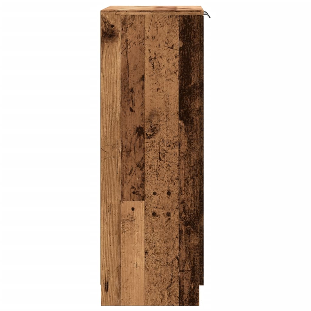 Schuhschrank -Optik 59X35X100,5 Cm Holzwerkstoff Altholz